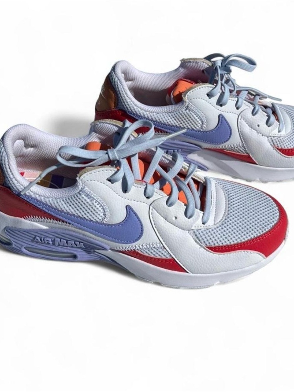 Nike Sneakers in White, Red & Lavender